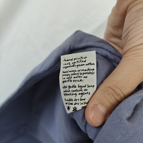 VTG Rare Blue Fish Gardening Fruits Spoon Fork V Neck Button Periwinkle Vest 1 - Picture 13 of 15